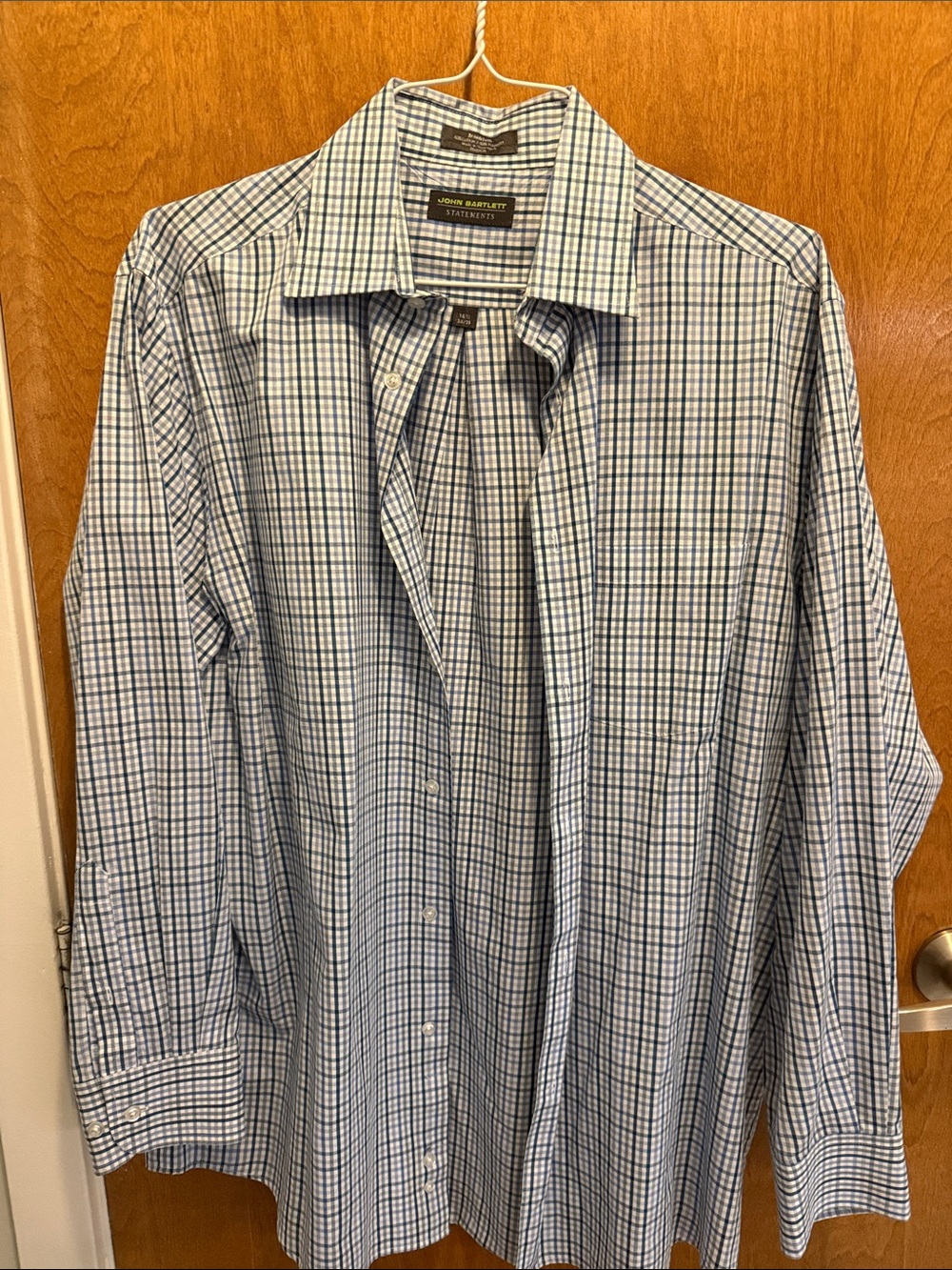John Bartlett Blue Multi-Check Button-Down Shirt